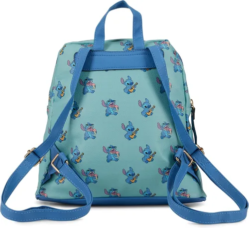 Vista 4 de Disney Lilo and Stitch - Mochila para niñas, niños, adolescentes y adultos, con licencia oficial de Stitch de 10 pulgadas, Gris, Mochilas Daypack