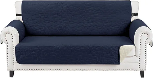 Vista 33 de CUCRAF Funda acolchada antideslizante para sofá, resistente al agua, protector de muebles para sofá de 1 cojín, apto para mascotas, funda de sofá