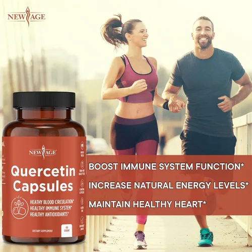 Vista 5 de NEW AGE Quercetina 1000mg Quercetina Cápsulas Vegetarianas 120 Recuento