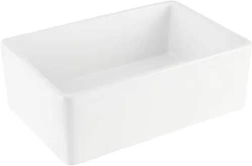 Vista 3 de Signature Hardware 447394 Curington - Fregadero de cocina de arcilla refractaria de 33 pulgadas, color blanco