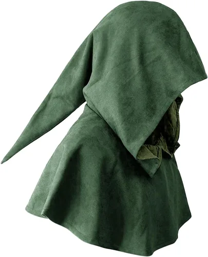 Vista 5 de DAZCOS Sombrero de capucha medieval multicolor resistente de gamuza sintética pagana accesorio de cosplay