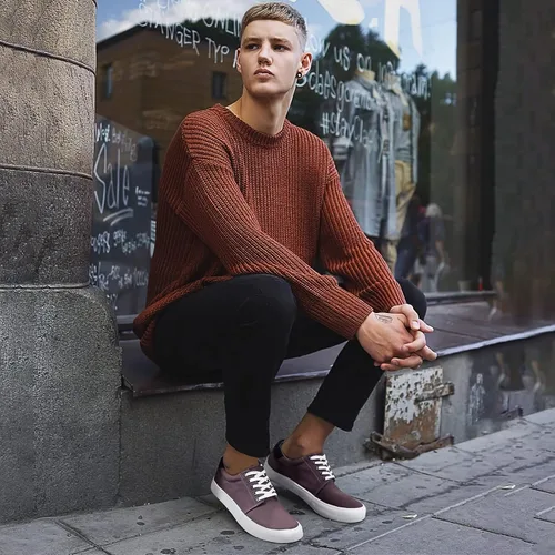 Vista 4 de yageyan Zapatos de lona para hombre Zapatillas bajas Zapatillas blancas de moda para hombre Zapatos casuales