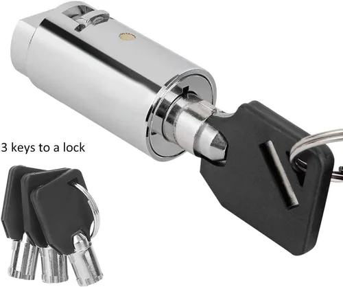Vista 3 de Cerraduras de máquina expendedora, cerradura de máquina expendedora de alta seguridad y cerradura de llave y llave para suministros de oficina