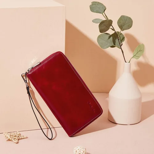 Vista 9 de BOSTANTEN - Bolsos de piel para mujer, con cierre RFID, cierre de cremallera, tarjetero para teléfono