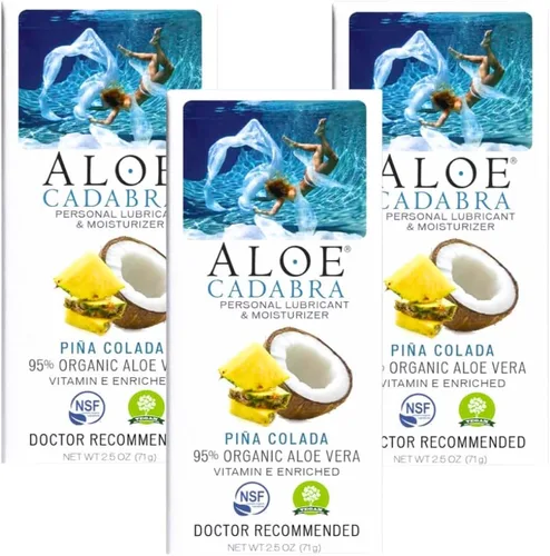 Vista 9 de Aloe Cadabra Lubricante personal saborizado e hidratante vaginal, lubricante orgánico de aloe comestible para hombres, mujeres y parejas, no mancha