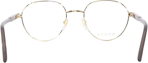 Vista 4 de Gucci GG1162O 003 Gafas redondas doradas para hombre, DoradoMarrón-003