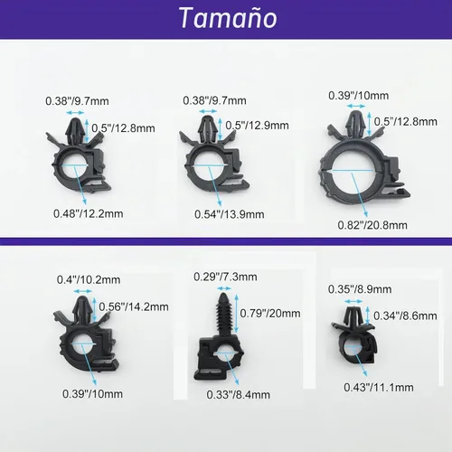 Vista 2 de Kit universal de clips de telar de alambre automotriz, piezas de repuesto para camiones y automóviles (60 unidades)