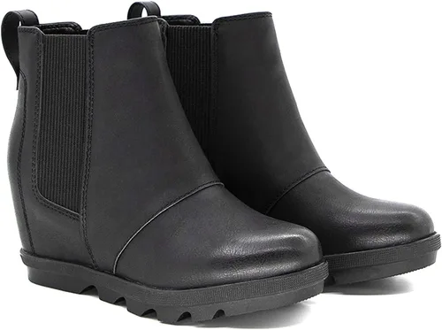 Vista 9 de Athlefit - Botas de cuña para mujer, botines cómodos al tobillo marrón (02Brown)