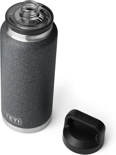 Vista 44 de YETI Rambler - Botella de 36 onzas, aislada al vacío, a prueba de fugas, de acero inoxidable con tapón para sorbos Aislamiento al vacío Azul marino