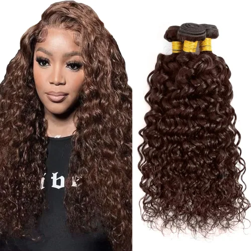 Vista 165 de Color 30 paquetes de cabello humano marrón onda del cuerpo paquetes 8 10 12 pulgadas brasileño virgen Remy extensiones de cabello humano doble trama