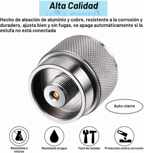 Vista 3 de Hotop Adaptador de estufa de camping de 2 piezas, propano de 1 libra a