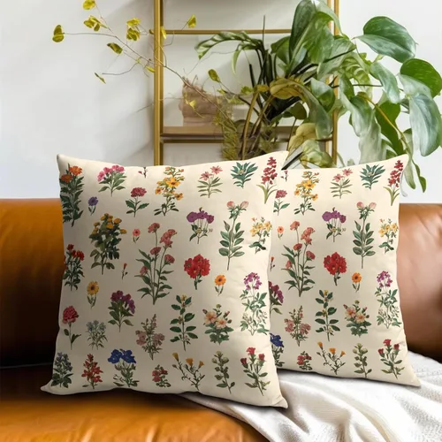 Vista 55 de Giwawa Juego de 2 fundas de almohada decorativas con diseño floral de girasol de 16 x 16 pulgadas, fundas de cojín decorativas para el hogar, sofá