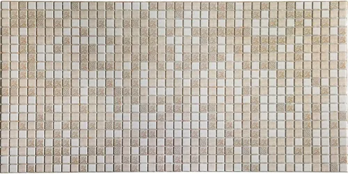 Vista 3 de Dundee Deco PG7054 Mosaico de cuadros envejecidos de imitación marrón beige, 3.1 pies x 1.6 pies, panel de pared 3D de PVC, decoración de paneles