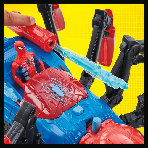 Vista 8 de Marvel Spider-Man Car Playset con función de explosión y figura de acción para niños a partir de 4 años