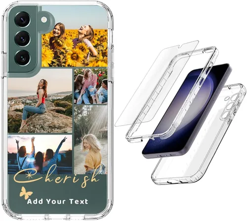Vista 25 de Funda resistente personalizada para Samsung Galaxy S20 FE [protector de pantalla de vidrio templado] [carcasa de silicona suave] [parachoques de PC]