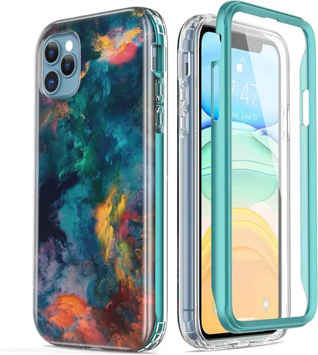 Vista 7 de ESDOT - Funda para iPhone 11 Pro Max, con protector de pantalla integrado, funda de grado militar con diseño de moda para mujeres y niñas, funda