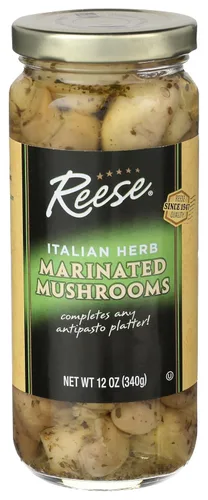 Vista 4 de Reese Champiñones marinados con hierbas italianas, 12 onzas (paquete de 2)