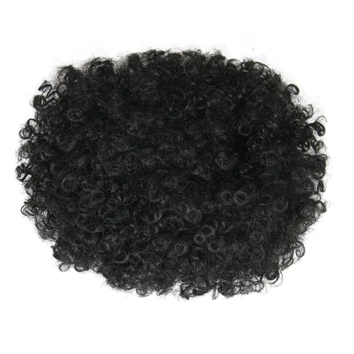 Vista 4 de Extensión de cola de caballo afro rizada encrespada con cordón para mujeres, cola de caballo afro con cordón, rizos encrespados sintéticos, piezas