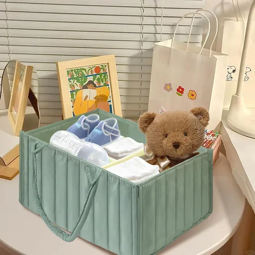 Vista 5 de Organizador y almacenamiento de pañales para bebé, bolsa de pañales, regalos de baby shower, contenedor de almacenamiento de pañales para guardería