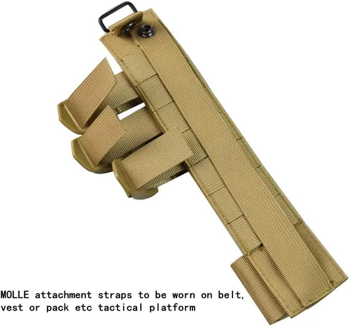 Vista 4 de Herramienta de engranaje táctico Funda Molle accesorio cuchillo funda linterna funda utilidad herramientas caso táctico soporte Caqui