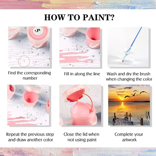 Vista 6 de Pintura de bolas de flores por números para adultos, kit de pintura por números para adultos, paquete de pintura por números para principiantes