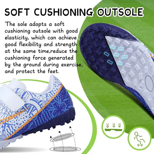 Vista 3 de CBUSTER Zapatos de fútbol para niños, zapatos de fútbol para niñas