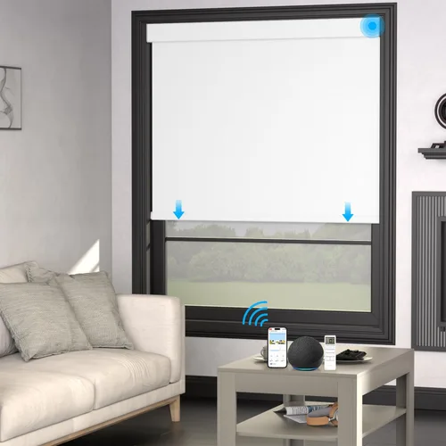 Vista 36 de MYshade Persianas enrollables personalizadas para ventana, persianas enrollables para ventanas con cable, bloqueo solar, protección de privacidad
