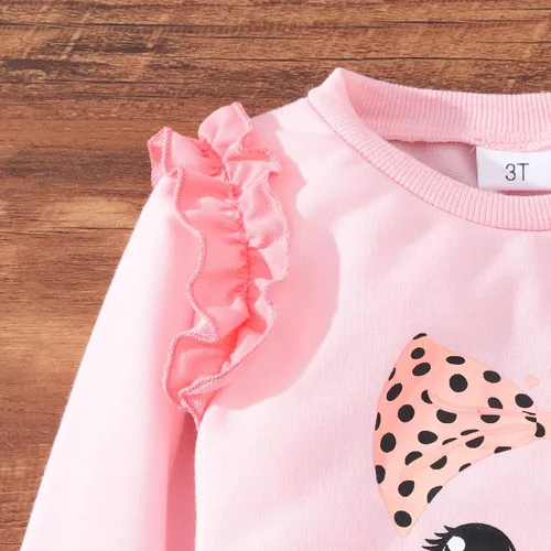 Vista 5 de Zarmfly Conjunto de 2 piezas para niñas pequeñas, sudadera de manga larga + leggings de leopardo, ropa de invierno de 2 a 10 años