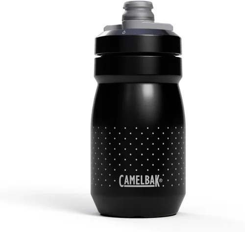 Vista 2 de CamelBak Podium botella de agua para bicicleta con compresión, negra, 15 onzas