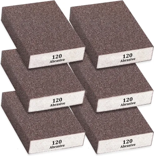Vista 9 de Tnisesm Bloques de lijado de 60 granos, esponja de lijado para paneles de yeso, madera, metal, lavables y reutilizables, lavables y reutilizables, 6