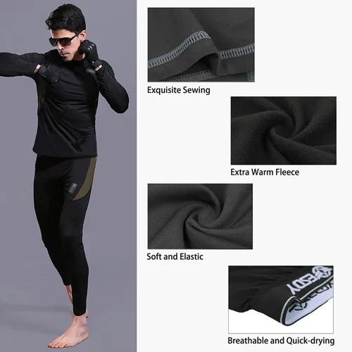 Vista 5 de WINDCHASER Conjunto de ropa interior térmica para hombre, equipo de caza para deportes de invierno, pantalones largos, capa base, parte inferior