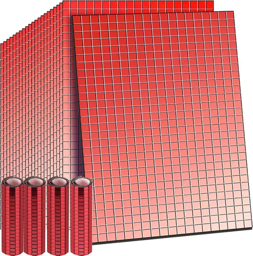 Vista 19 de 7200 azulejos autoadhesivos de espejo de discoteca, 0.197 x 0.197 in, azulejos de mosaico para manualidades, proyectos de bola de discoteca, Morado