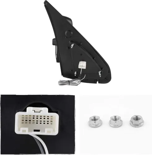 Vista 2 de AKKON - Espejos laterales de remolque para Toyota Tundra 2007-2021, color negro, par izquierdo+derecho con luz de giro y señal de punto ciego