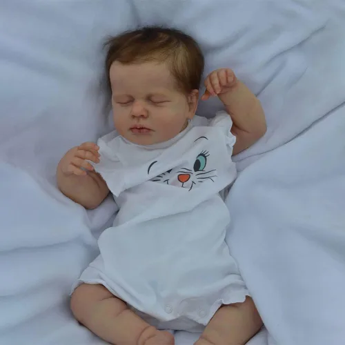 Vista 2 de Pinky Reborn Muñecas de bebé de 20 pulgadas realistas recién nacidos, niñas y niños, de cuerpo completo, hecho a mano, adorable regalo para niños a