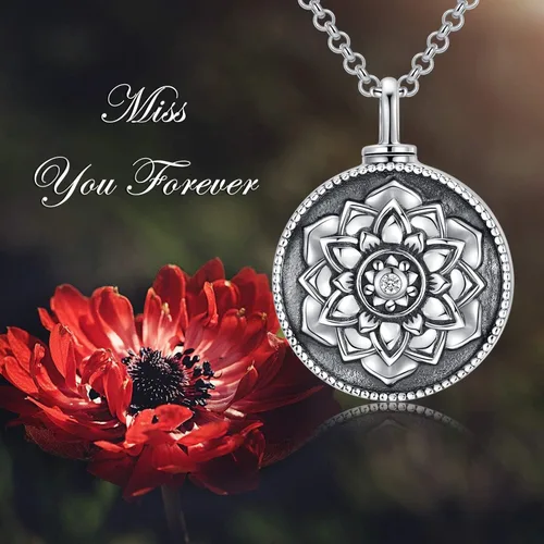 Vista 6 de SOULMEET Joyería de cremación para cenizas collar de urna de plata de ley para cenizas mujeres y hombres joyería de recuerdos para mantener a
