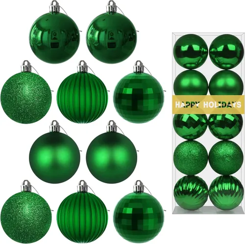 Vista 86 de Esferas pequeñas de bronce de 1.6 pulgadas para decoración del árbol de Navidad, adornos inastillables para cumpleaños, Halloween, vacaciones, boda