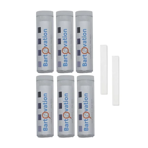 Vista 6 de Bartovation 100 tiras de papel para prueba de cloro, evaluación de la potencia desinfectante, 10 - 200 ppm Sani Tiras reactivas, servicio