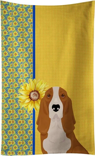 Vista 144 de Caroline's Treasures WDK5313KTWL - Toalla de cocina con diseño de girasoles de verano, color negro y tostado, Airedale Terrier, toalla de mano