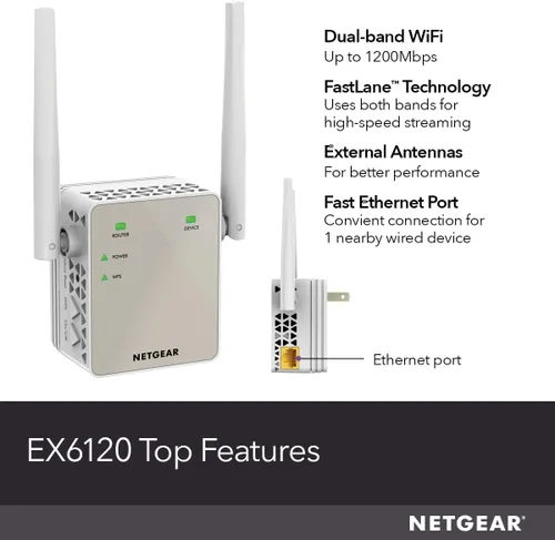 Vista 6 de Extensor de rango NETGEAR N300 de WiFi, Essentials Edition (EX2700)