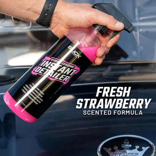 Vista 8 de Slick Products Detallador instantáneo de cerámica híbrida: limpia, brilla y protege las superficies del automóvil, fórmula hidrofóbica, espray