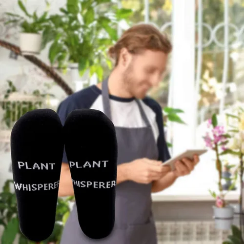 Vista 7 de MBMSO 2 pares de calcetines susurradores de plantas, regalos de jardinero, regalos divertidos de jardinería, regalos para amantes de las plantas