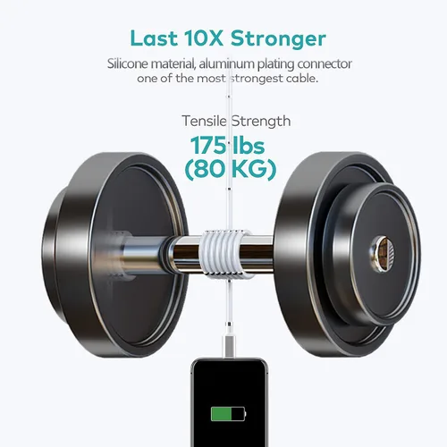 Vista 5 de AICase Cable magnético tipo C a Lightning para iPhone, tipo C, súper organizado, carga magnética, nano datos, compatible con iPhone