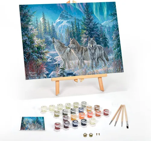Vista 30 de Ledgebay Kit de Pintura por Números DIY para Adultos, Lienzo Enmarcado para Principiantes a Avanzados, Kit de Pintura por Números, los Kits Incluyen