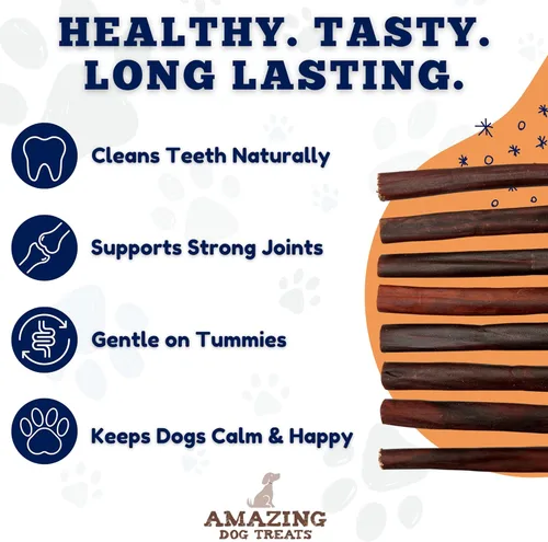 Vista 4 de Amazing Dog Treats Barra de Colágeno de 6 Pulgadas - (10 Unidades) - Barras de Colágeno para Perros - Huesos para Perros Sin Cuero