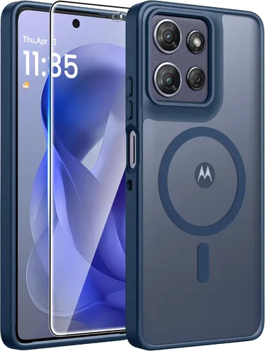 Vista 333 de FNTCASE - Funda para iPhone 16 Pro: magnética, mate, translúcida, de grado militar, protectora contra caídas, resistente, fina, duradera y a prueba