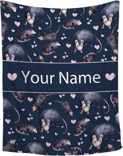Vista 13 de Manta de zarigüeya personalizada Regalo ultrasuave de «Just A Girl Who Loves Opossums» para niñas, decoración divertida para el hogar de animales