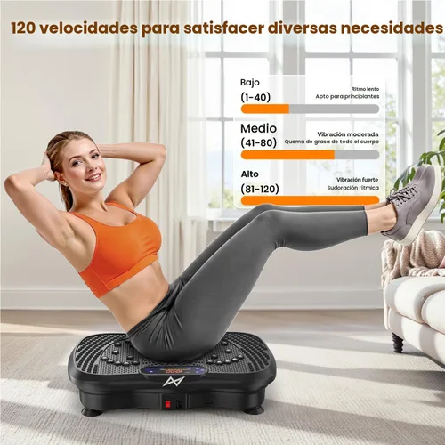 Vista 5 de AXV Vibration Plate Fitness Platform Exercise Machine Vibrating Shaking Full Body Shaker Workout Vibrate Stand Shake Board Sport for Weight Loss Fat