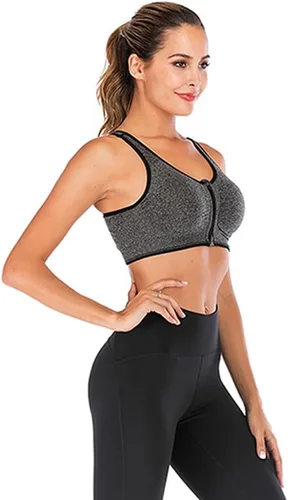 Vista 6 de YEYELE Medium Support and Removable Pad Tank Top Racerback Post Surgery Sports Bras for Women