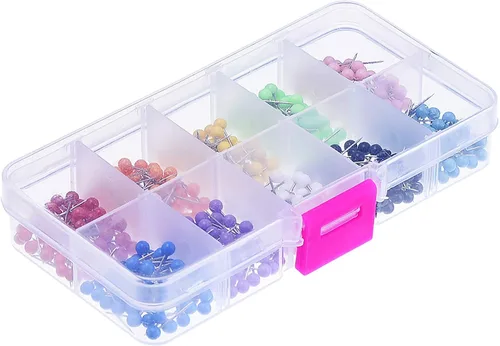 Vista 7 de Outus 500 tachuelas de plástico con puntas de acero (colores clásicos, 1/5 pulgadas)