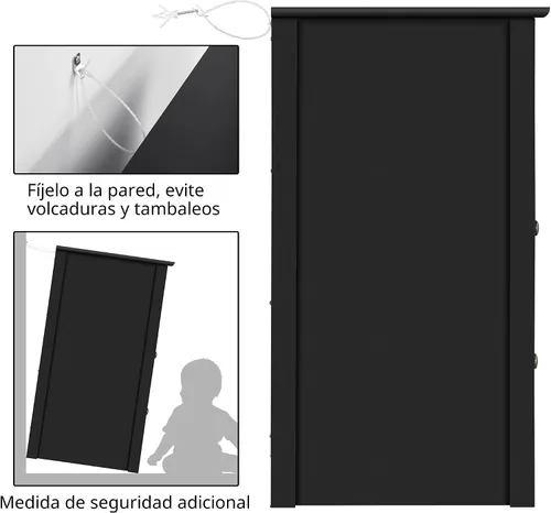 Vista 5 de Yaheetech Juego de 2 mesitas de noche, mesitas de noche de madera con 2 cajones y compartimento, 2 piezas de mesita de noche alta para dormitorio